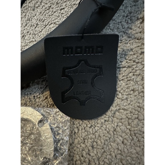 MOMO prototipo P5 Black Edition 350mm 14' Genuine Leather Sport Steering Wheel - Picture 7 of 12